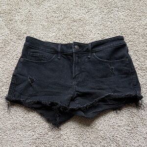 Abercrombie & Fitch Distressed Women’s Size 26 Low Rise Cut OffBlack Jean Shorts